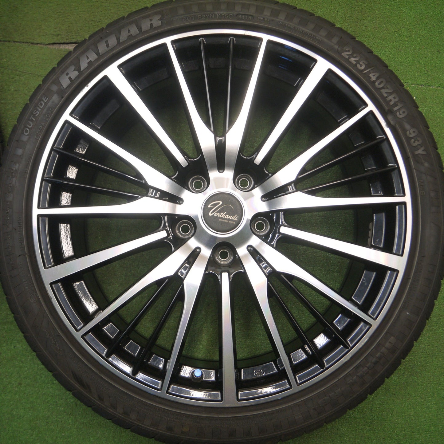 [送料無料] バリ溝！9分★225/40R19 レーダー Dimax R8+ Verthandi ヴェルサンディ ヴェルザンディ 19インチ PCD114.3/5H★5013102Hノ
