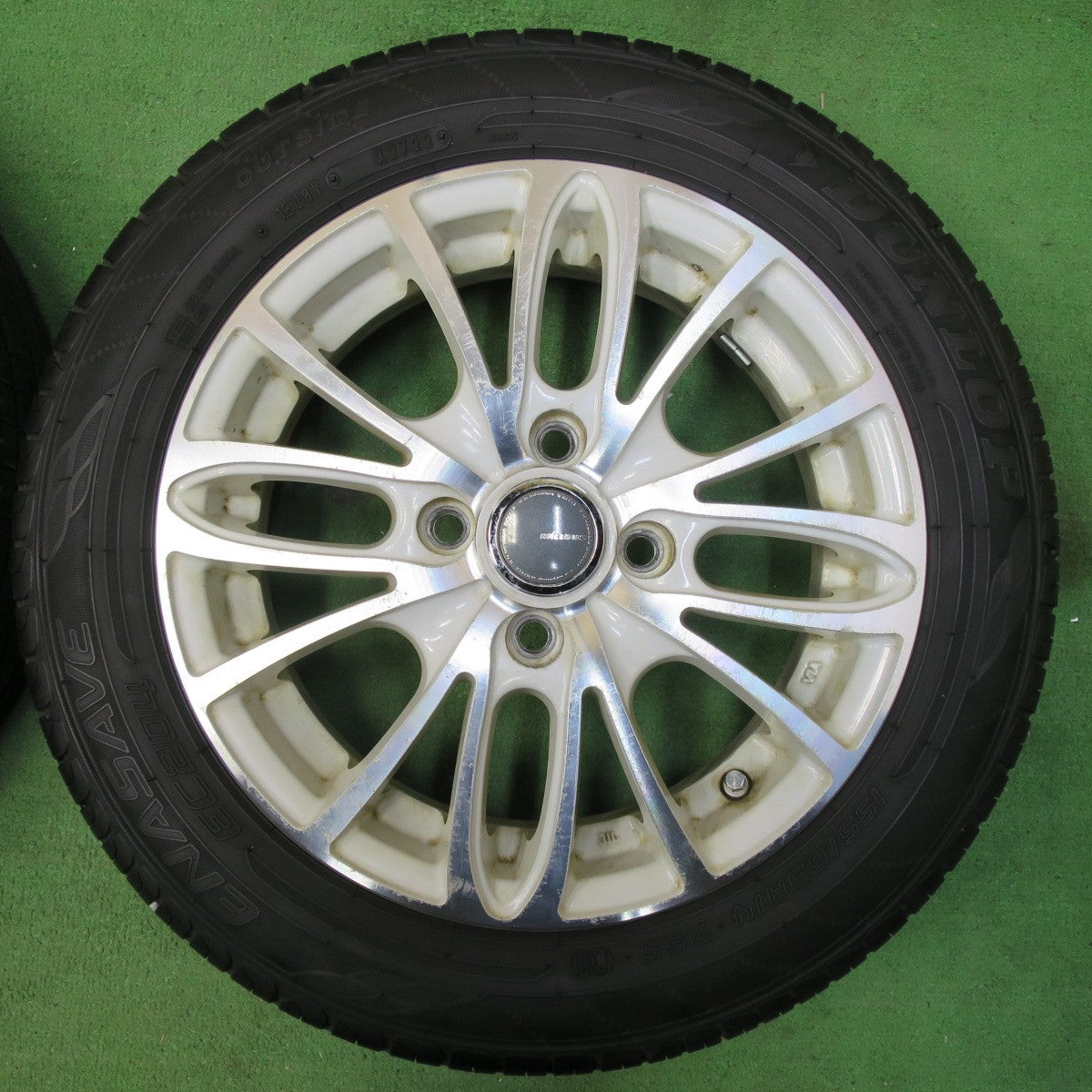[送料無料] バリ溝！22年！9分★155/65R14 ダンロップ エナセーブ EC204 Advanti grace MiLLOUS 14インチ PCD100/4H★4110305イノ
