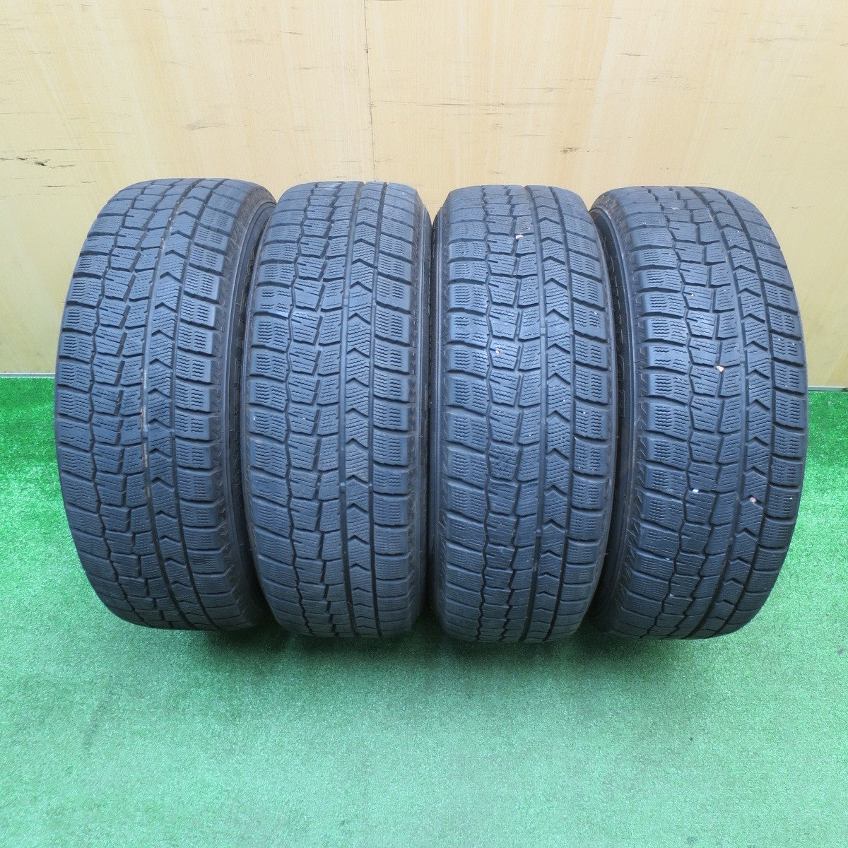 バリ溝！21年！9分★スタッドレス 195/65R15 ダンロップ ウインターマックス WM02 LUPS 社外 アルミ 15インチ PCD114.3/4H 5H マルチ★5110401NJス