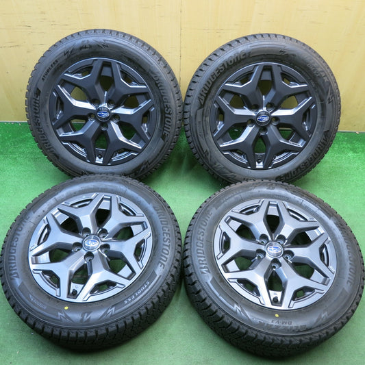 バリ溝！22年！キレイ！9.5分★スバル フォレスター クロスブレイク 純正 225/60R17 スタッドレス ブリヂストン ブリザック DM-V3 17インチ PCD114.3/5H★6052313HAス