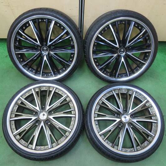 バリ溝！24年！9.5分以上★Kranze ELABORAR 225/30R20 ミネルバ ラジアル F105 クレンツェ エルアボラ 20インチ PCD114.3/5H★5101901IMノ