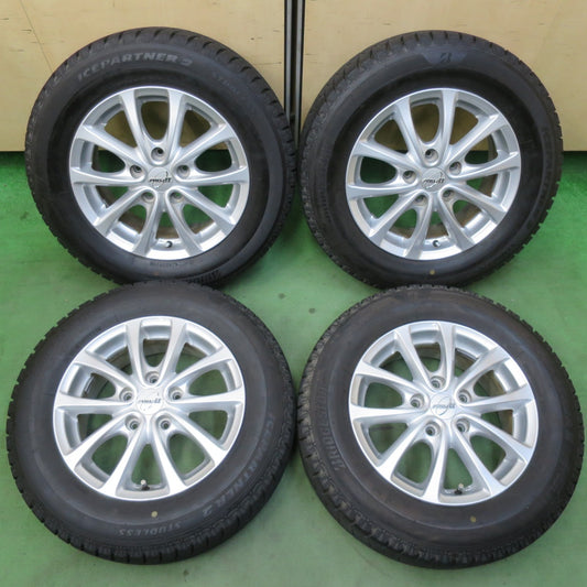 バリ溝！23年！ほぼ10分★スタッドレス 195/65R15 ブリヂストン アイスパートナー2 MWII 社外 アルミ 15インチ PCD114.3/5H★5123101イス