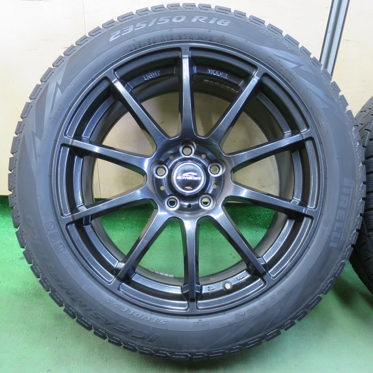 4本価格★スタッドレス 235/50R18 ピレリ アイスアシンメトリコ SCHNEIDER MiD シュナイダー 18インチ PCD114.3/5H★5110809イス
