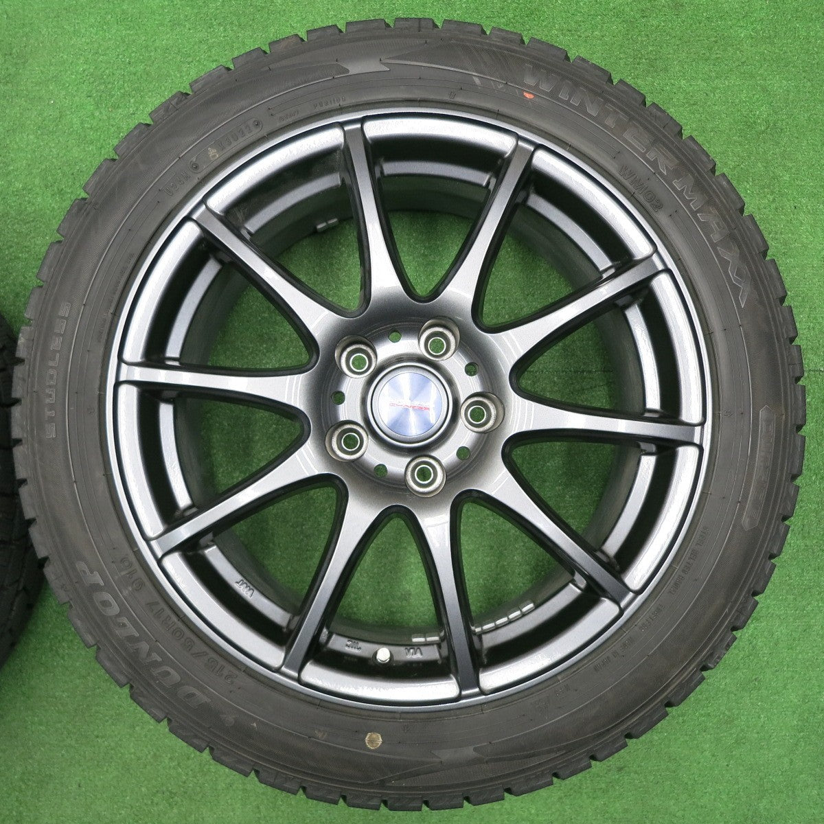 [送料無料] バリ溝！22年！キレイ！9.5分★スタッドレス 215/50R17 ダンロップ ウインターマックス WM02 VELVA CHARGE ヴェルヴァ 17インチ PCD114.3/5H★4112502NJス
