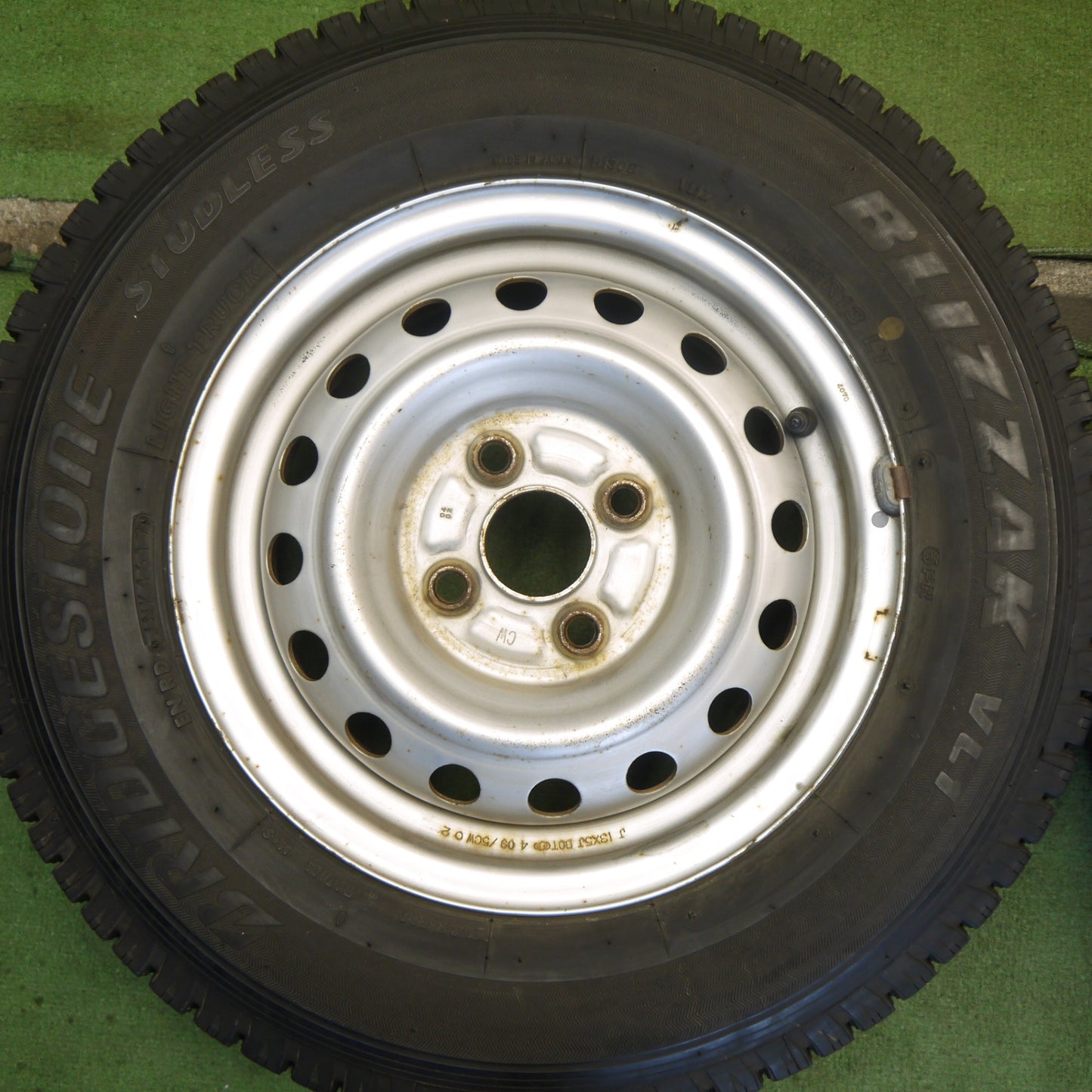 バリ溝！9.5分◎スタッドレス 165R13 6PR ブリヂストン ブリザック VL1 スチール ホイール 13インチ PCD100/4H◎6072906Hス