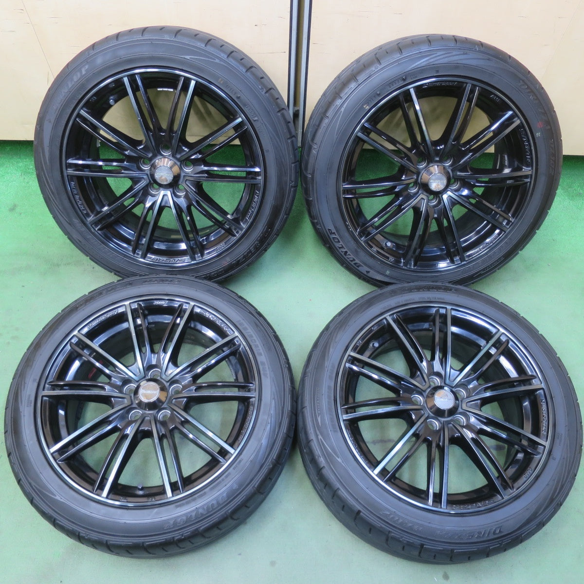 バリ溝！25年！9.5分★シエンタ 等 WedsSport SA-54R 195/50R16 ダンロップ DIREZZA DZ102 ウェッズスポーツ ディレッツァ 16インチ PCD100/5H★6043009イノ