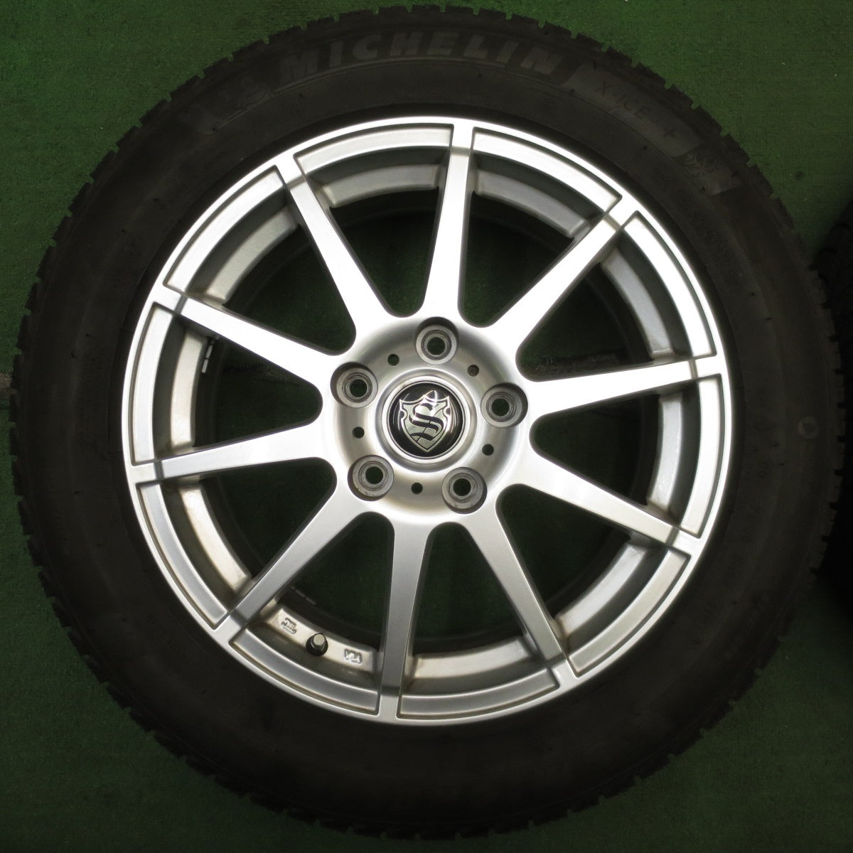 バリ溝！キレイ！9分★スタッドレス 205/55R16 ミシュラン X-ICE3+ 社外 アルミ 16インチ PCD114.3/5H★5062104NJス