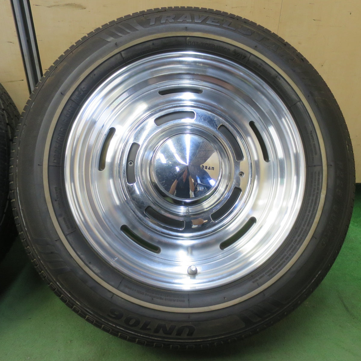 バリ溝！キレイ！9.5分◎DEAN CC3 CRIMSON 225/60R16 トラベルスター UN106 ディーン クリムソン 16インチ PCD139.7/6H◎6061004イノ