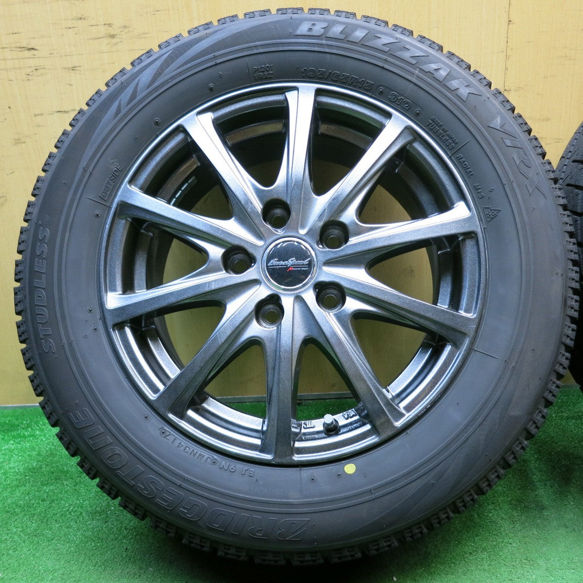バリ溝！9.5分★スタッドレス 195/65R15 ブリヂストン ブリザック VRX EuroSpeed MANARAY SPORT マナレイ 15インチ PCD114.3/5H★5062004NJス