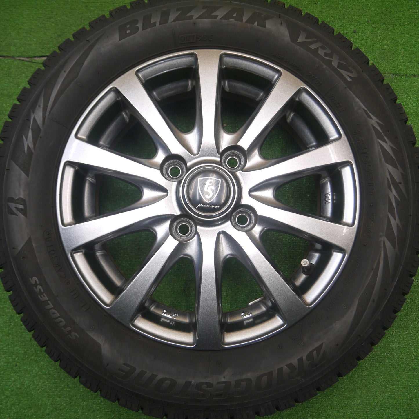[送料無料] 4本価格★スタッドレス 155/65R13 ブリヂストン ブリザック VRX2 MANARAY SPORT マナレイスポーツ 13インチ PCD100/4H★4111107Hス