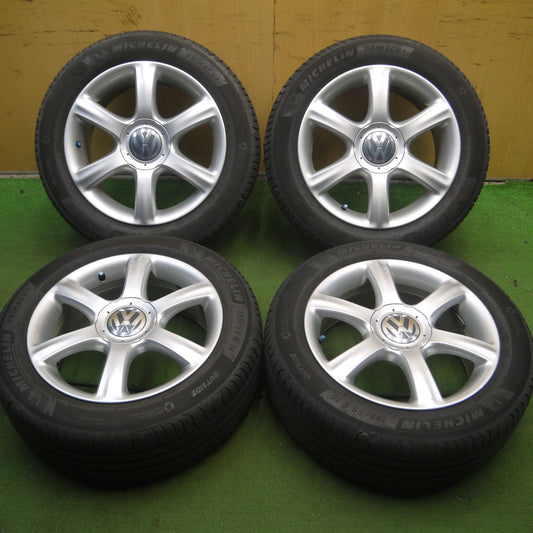*送料無料* バリ溝！8.5分★ワーゲン ポロ 純正 BBS RD198 195/55R16 ミシュラン プライマシー4 16インチ PCD100/5H★4032510Hノ