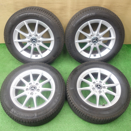 バリ溝！24年！キレイ！9.5分以上★ベンツ 等 EuroForsch 205/60R16 スタッドレス コンチネンタル ノースコンタクト NC7 社外 アルミ ユーロフォルシュ 16インチ PCD112/5H★6011801KTス