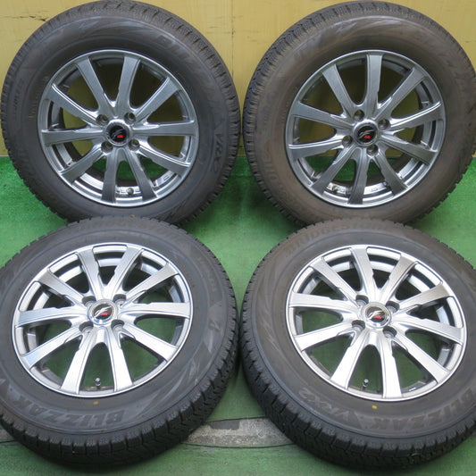バリ溝！22年！キレイ！9分★スタッドレス 185/65R15 ブリヂストン ブリザック VRX2 Fang ファング 15インチ PCD100/4H★5092401NJス