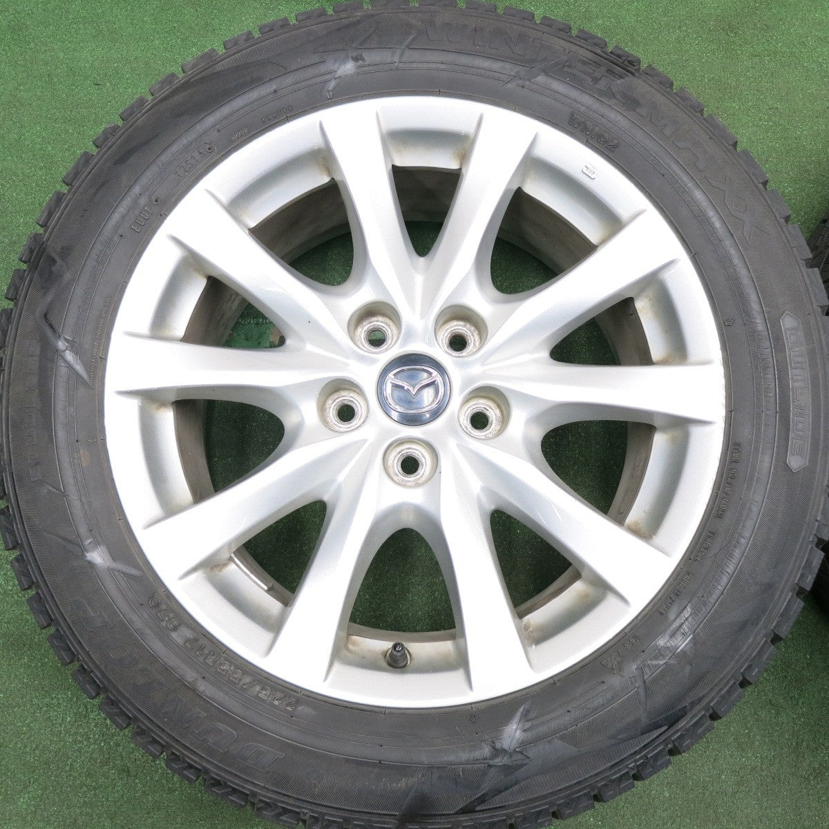*送料無料* バリ溝！8.5分★マツダ アテンザ ワゴン 純正 225/55R17 スタッドレス ヨコハマ アイスガード iG50 プラス PCD114.3/5H★4051904HAス