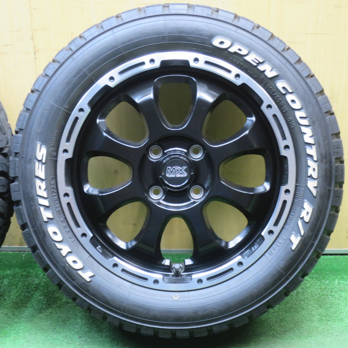 バリ溝！25年！キレイ！9.5分以上★165/65R15 トーヨー オープンカントリー R/T MX MAD CROSS マッドクロス 15インチ ソリオ タフト ハスラー 等 PCD100/4H★6032501NJノ