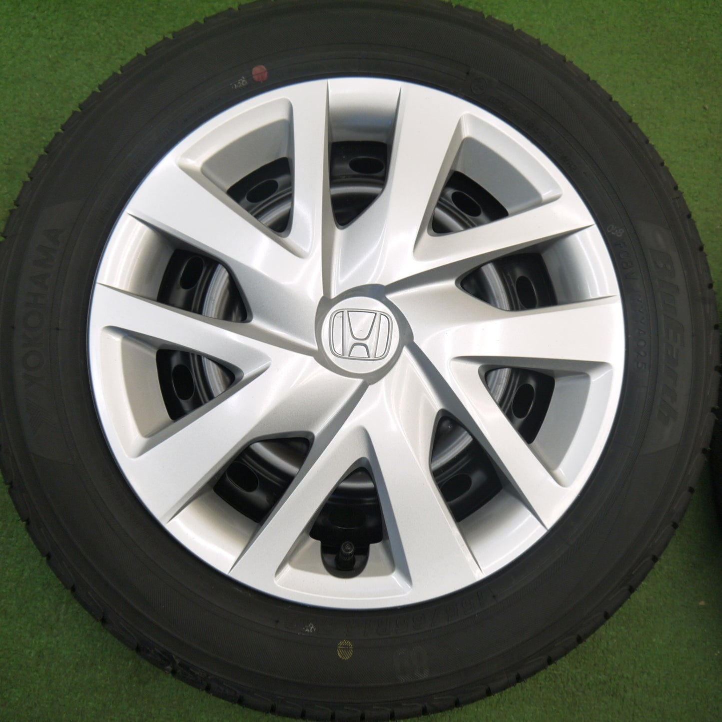 新車外し！25年★ホンダ JF5 N-BOX 純正 スチール 155/65R14 ヨコハマ ブルーアース 14インチ PCD100/4H★6020903Hノ