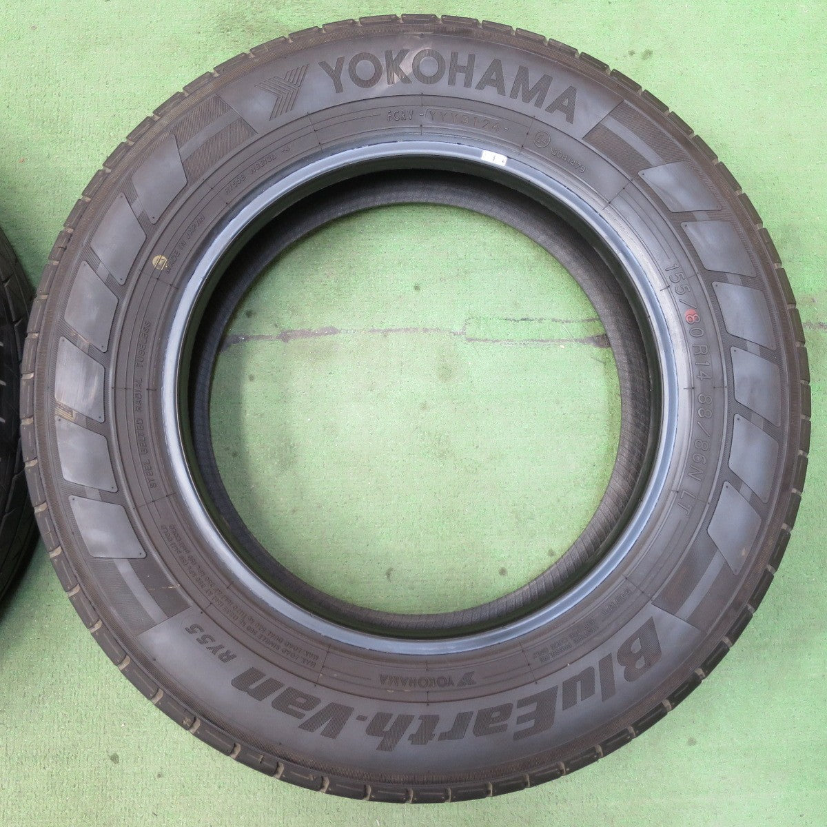 バリ溝！24年！8.5分★155/80R14 88/86N ヨコハマ BluEarth-Van RY55 タイヤ 14インチ プロボックス サクシード 等★5102004イノタ