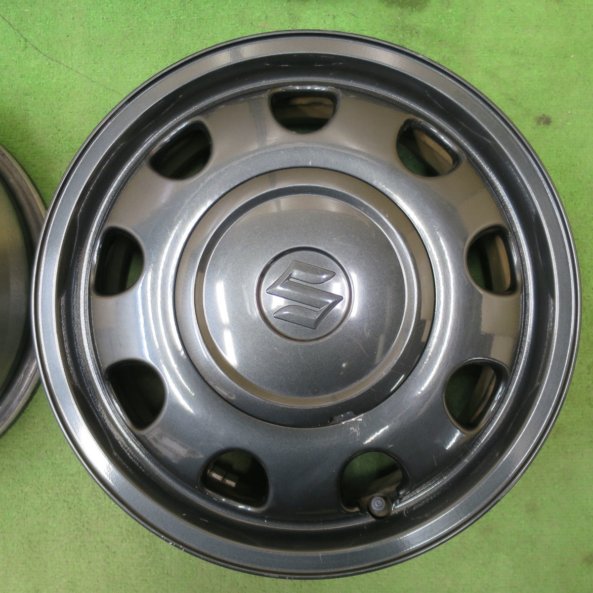 4本価格◎スズキ MK53S スペーシア ギア 純正 ホイール 14インチ 14×4.5J PCD100/4H◎6082802NGホ