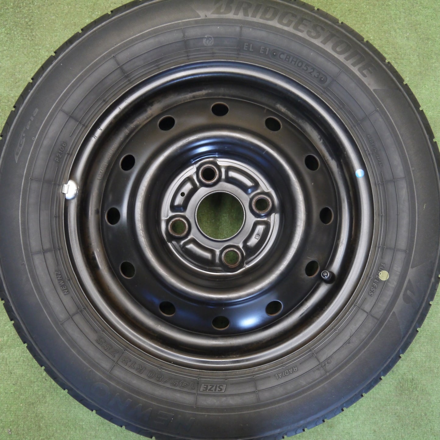 4本価格！23年★145/80R13 ブリヂストン NEWNO スチール ホイール ニューノ 13インチ PCD100/4H★6051905Hノ