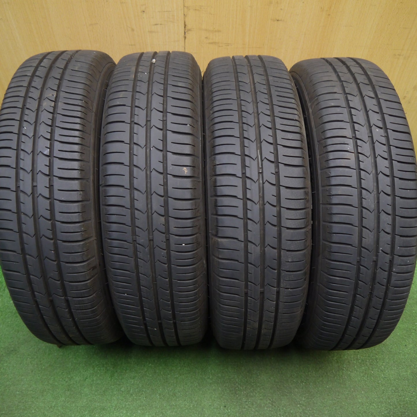 [送料無料] バリ溝！22年！キレイ！8.5分★155/65R14 グッドイヤー EfficientGrip ECO hybrid BALMINUM バルミナ 14インチ PCD100/4H★5031811Hノ
