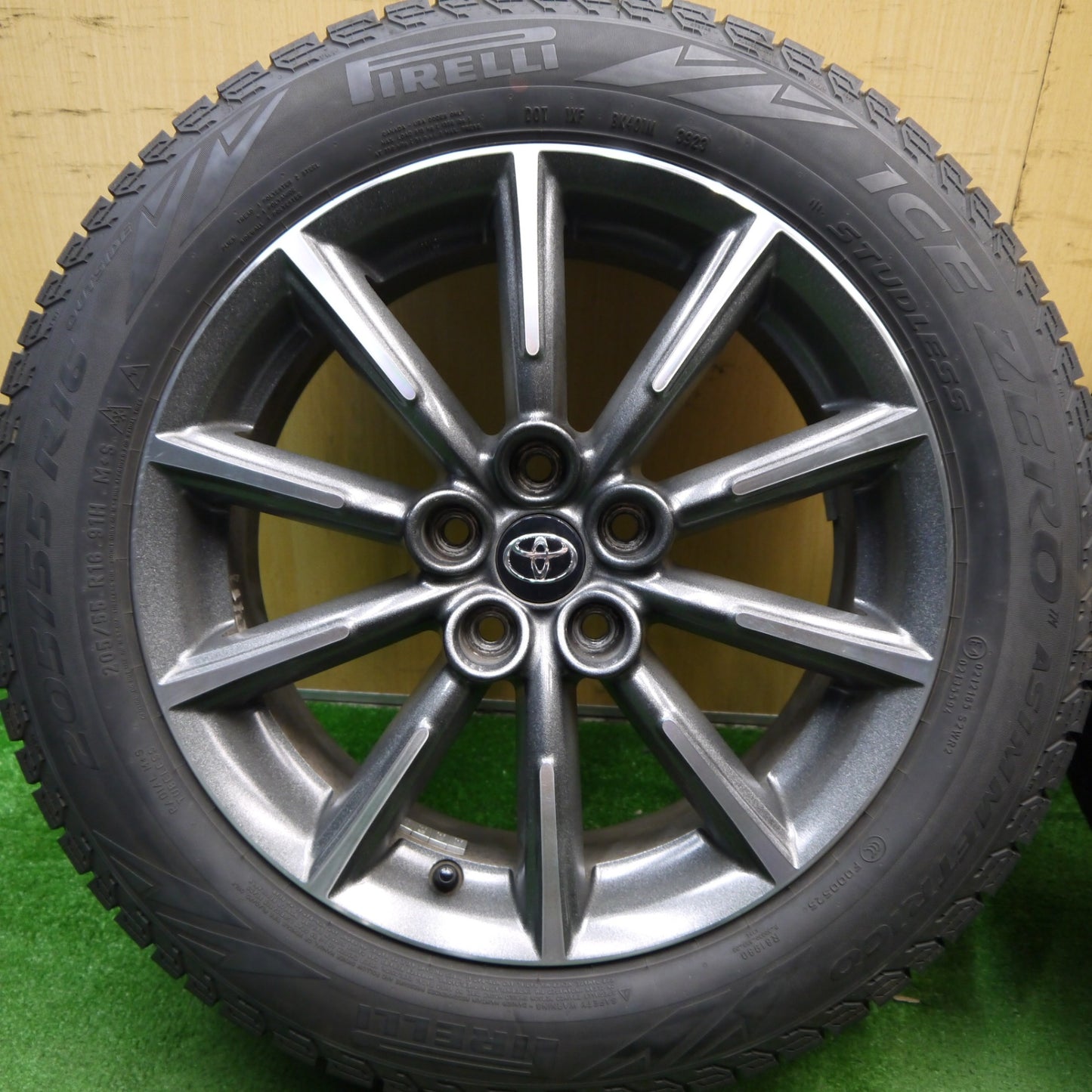 バリ溝！23年！キレイ！9分★トヨタ 86 スバル BRZ 純正 ENKEI 205/55R16 スタッドレス ピレリ アイスゼロ アシンメトリコ 16インチ エンケイ PCD100/5H★5052301Hス