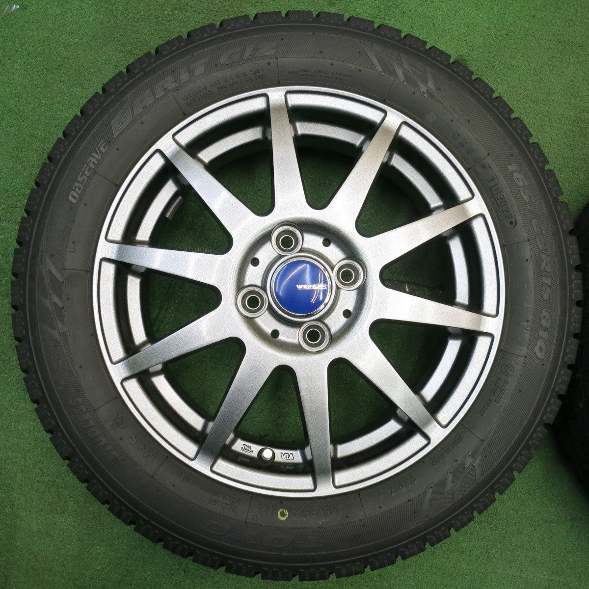 バリ溝！22年！キレイ！9.5分★スタッドレス 165/65R15 トーヨー オブザーブ ガリット GIZ WINNERS ウィナーズ 15インチ PCD100/4H★5051502NJス