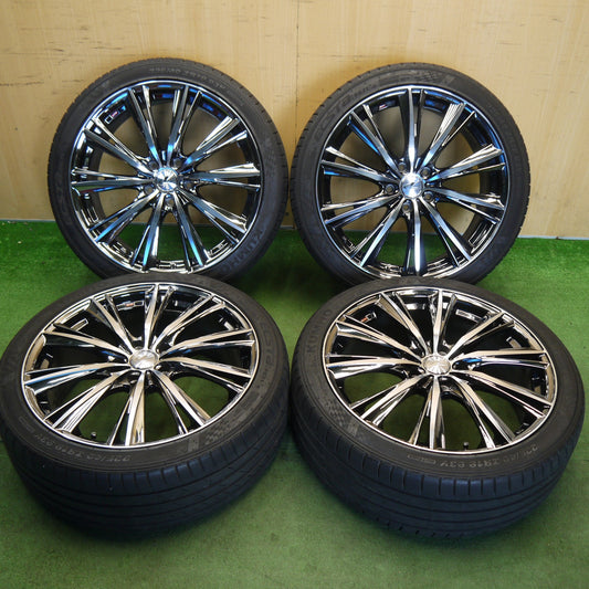 バリ溝！25年！キレイ！9.5分★LEONIS WX 225/40R19 クムホ エクスタ PS71 レオニス 19インチ PCD114.3/5H★6051301Hノ