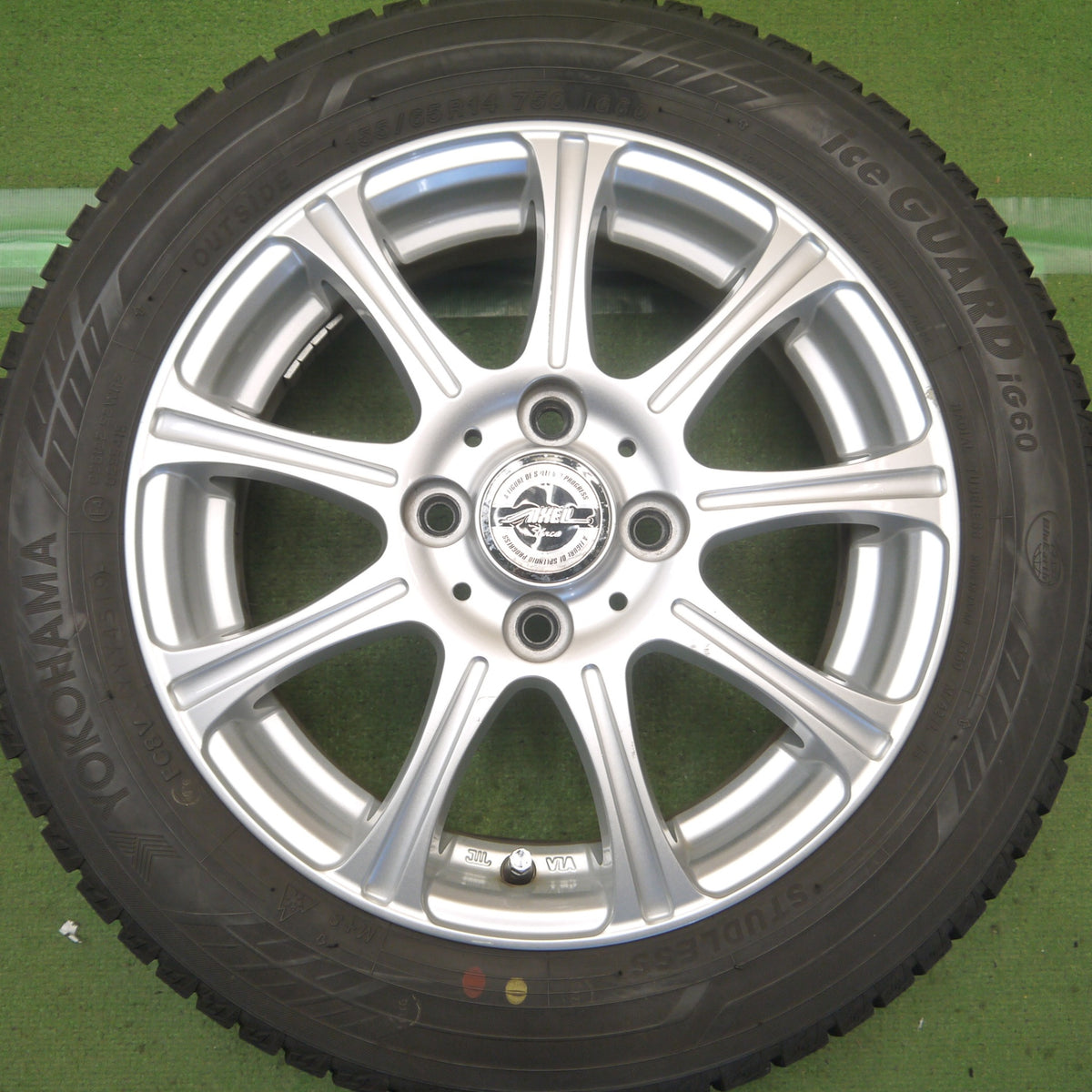 バリ溝！9分◎スタッドレス 155/65R14 ヨコハマ アイスガード iG60 AXEL Three アクセル 14インチ PCD100/4H◎6091407Hス