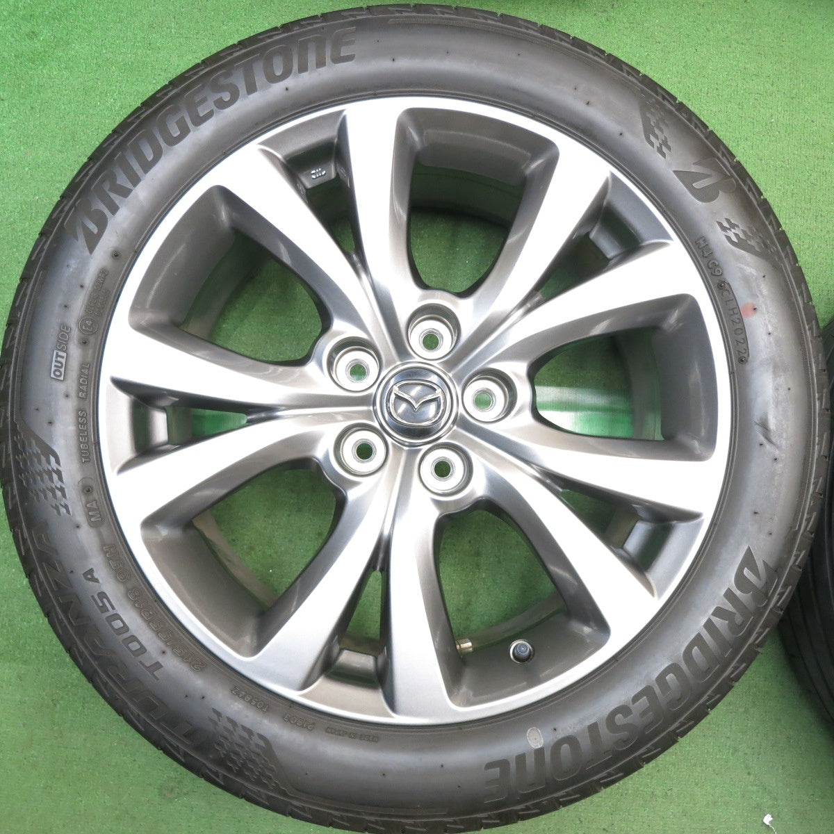 キレイ！22年◎マツダ CX-30 純正 215/55R18 ブリヂストン トランザ T005A CX30 18インチ PCD114.3/5H◎6091305HAノ