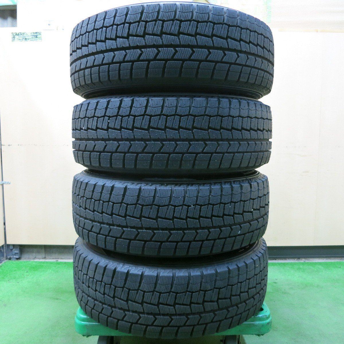 超バリ溝！22年★ワーゲン ゴルフ 純正 BBS RD391 195/65R15 スタッドレス ダンロップ ウインターマックス WM02★3102507イス