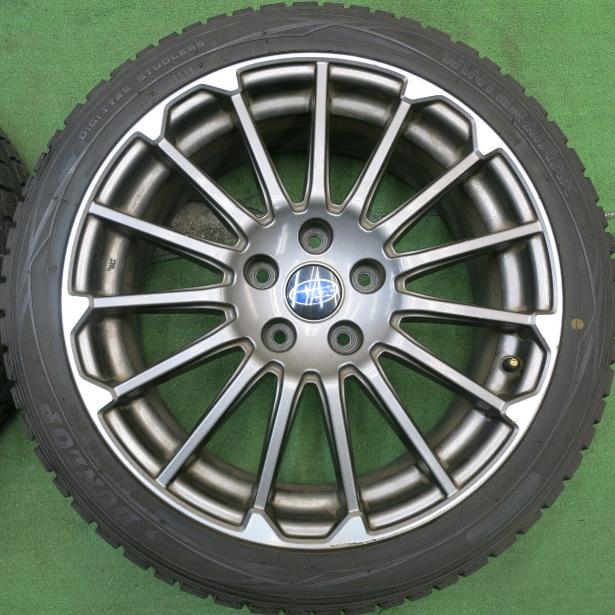 4本価格★スバル レヴォーグ STI スポーツ 純正 225/45R18 スタッドレス ダンロップ ウインターマックス WM01 18インチ PCD114.3/5H★5062704AKス