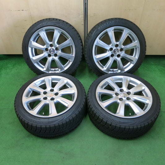 *送料無料* バリ溝！キレイ！9.5分★トヨタ 200系 クラウン アスリート 純正 225/45R18 スタッドレス ブリヂストン ブリザック VRX PCD114.3/5H★4061103ナス