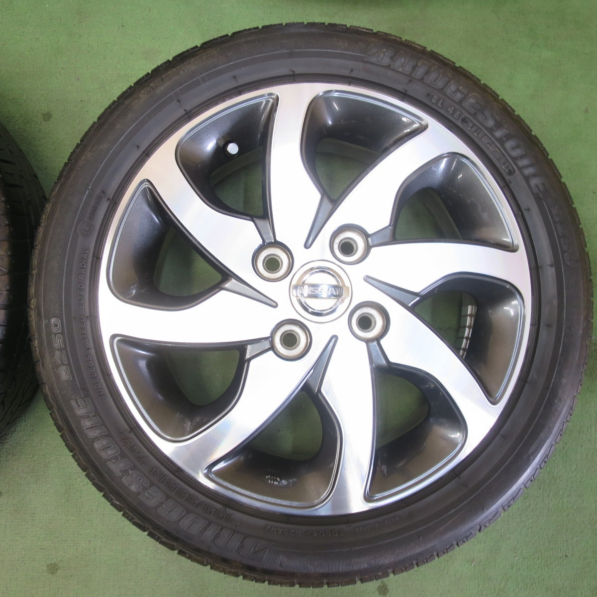 バリ溝！キレイ！9.5分以上★日産 ルークス スズキ パレット 純正 165/55R14 ブリヂストン B250 14インチ PCD100/4H★6042712イノ