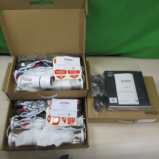 ●複数在庫有●[送料無料] 未使用☆ゾシ ZOSI 防犯 カメラ セット (8台カメラ＋DVR 録画機) 8FN-261W8-00-JP / 4AK-2612B-W-JP 4個入り ×2箱 / 1AR-08FN00-JP☆