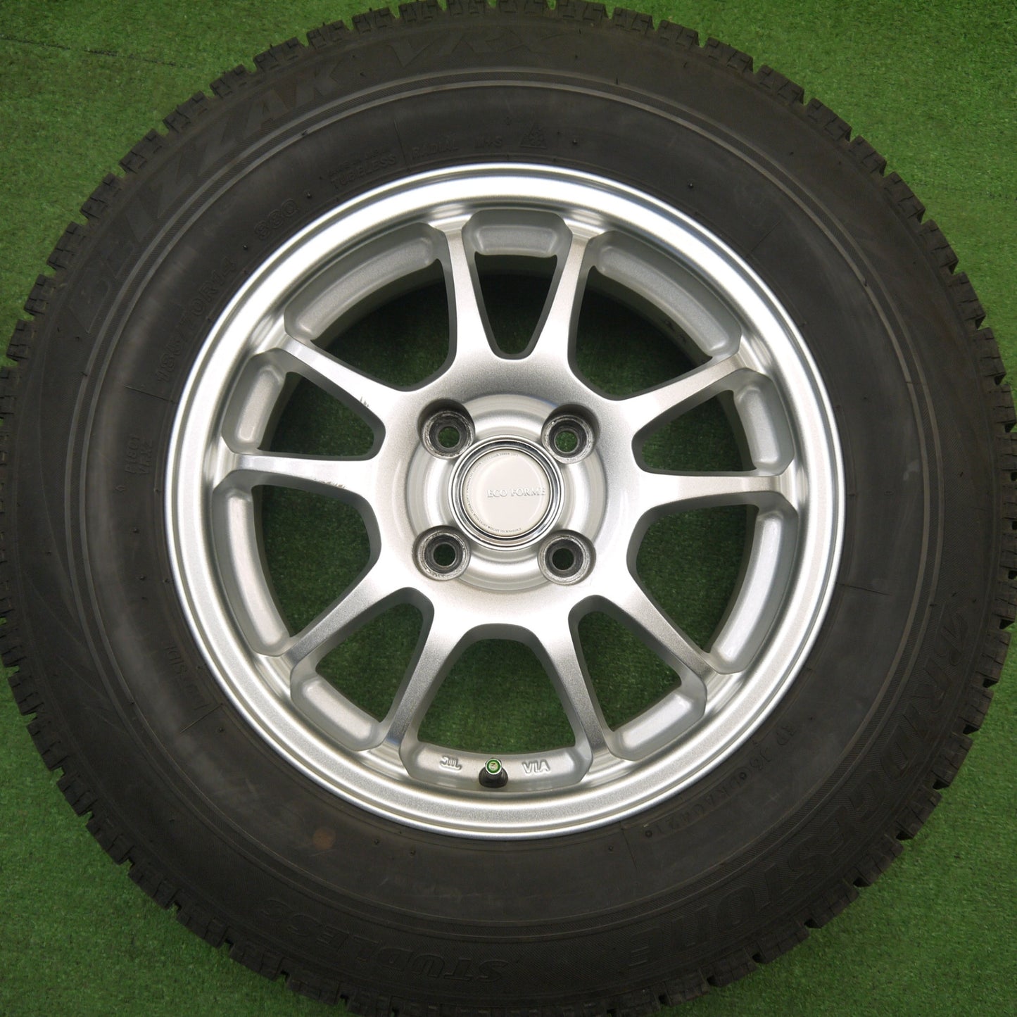 バリ溝！21年！キレイ！9分★スタッドレス 185/70R14 ブリヂストン ブリザック VRX ECO FORME SE-10 エコフォルム 14インチ PCD100/4H★5111202Hス