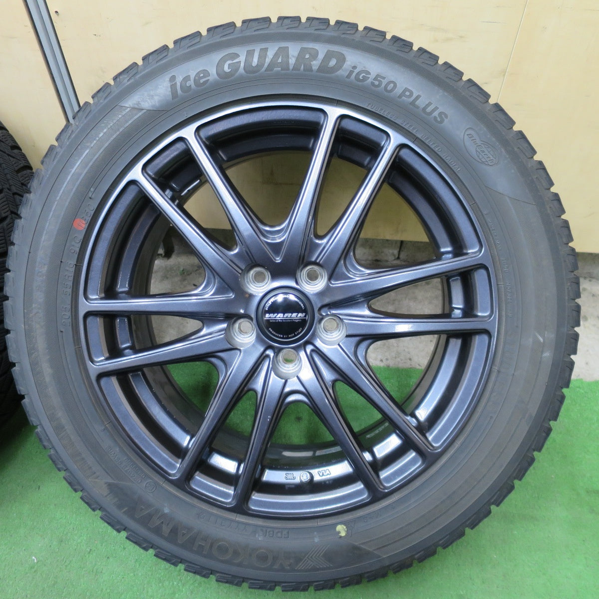 バリ溝！9分★86 BRZ 等 205/55R16 スタッドレス ヨコハマ アイスガード iG50 プラス WAREN ヴァーレン 16インチ PCD100/5H★6051102NGス