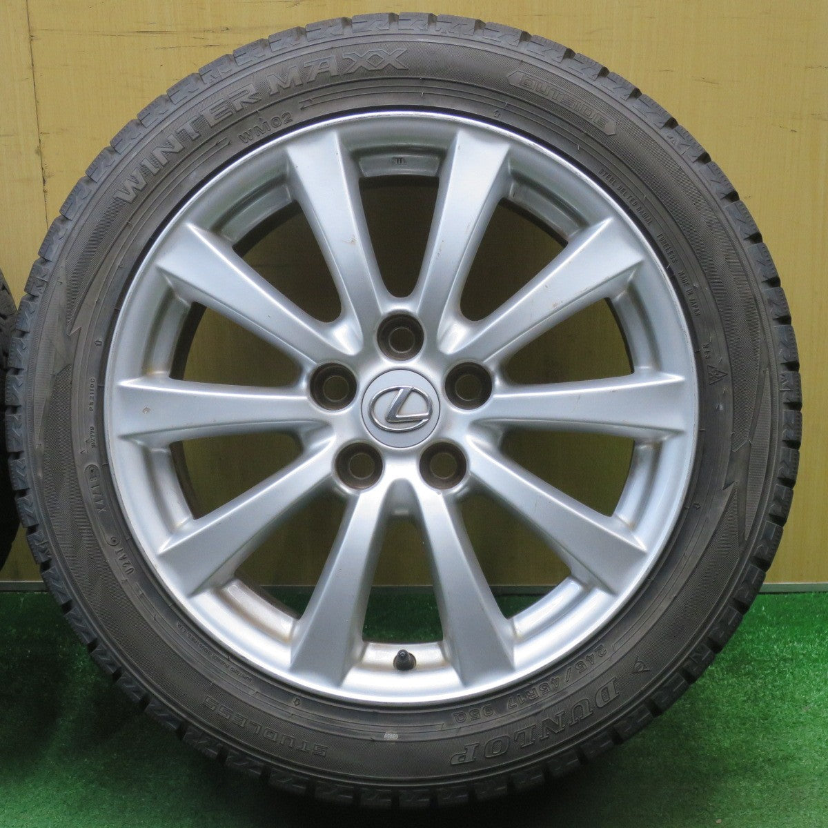 バリ溝！8.5分★レクサス IS 純正 225/45R17 245/45R17 スタッドレス ダンロップ ウインターマックス WM02 17インチ PCD114.3/5H★6020906NJス