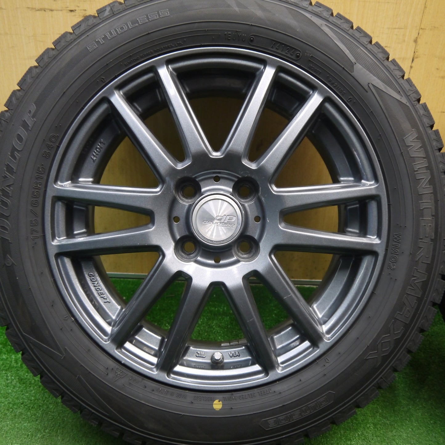 バリ溝！24年！9.5分★スタッドレス 175/65R15 ダンロップ ウインターマックス WM02 dP devotion dPデボーション 15インチ PCD100/4H★6021001Hス