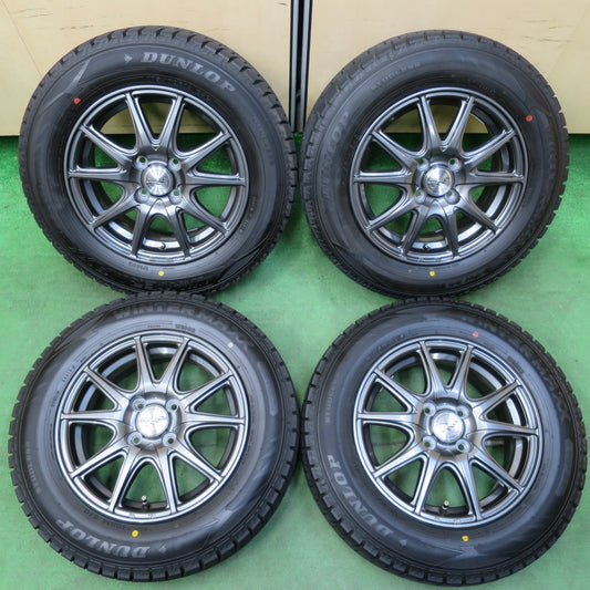 [送料無料] バリ溝！キレイ！9.5分以上★スタッドレス 175/70R14 ダンロップ ウインターマックス WM02 FINAL SPEED MiD ファイナルスピード PCD100/4H★4112004イス