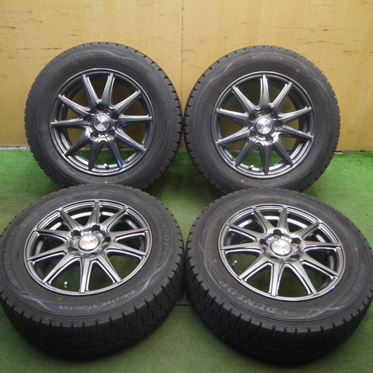 バリ溝 キレイ 9.5分★スタッドレス 195/65R15 ダンロップ ウインターマックス WM01 FINAL SPEED MiD PCD114.3/5H★4020909Hス