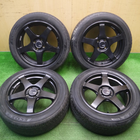 [送料無料] バリ溝！8.5分★SSR GTV01 185/55R16 ヨコハマ エコス ES31 16インチ PCD100/4H★4121805Hノ
