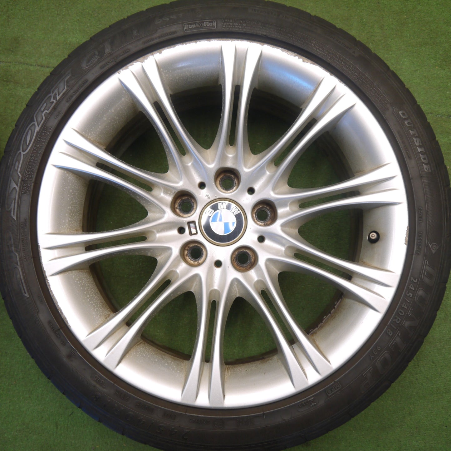 4本価格★BMW 5シリーズ E60 E61 Mスポーツ 純正 245/40R18 ダンロップ SPスポーツ 01 18インチ PCD120/5H★6032707Hノ