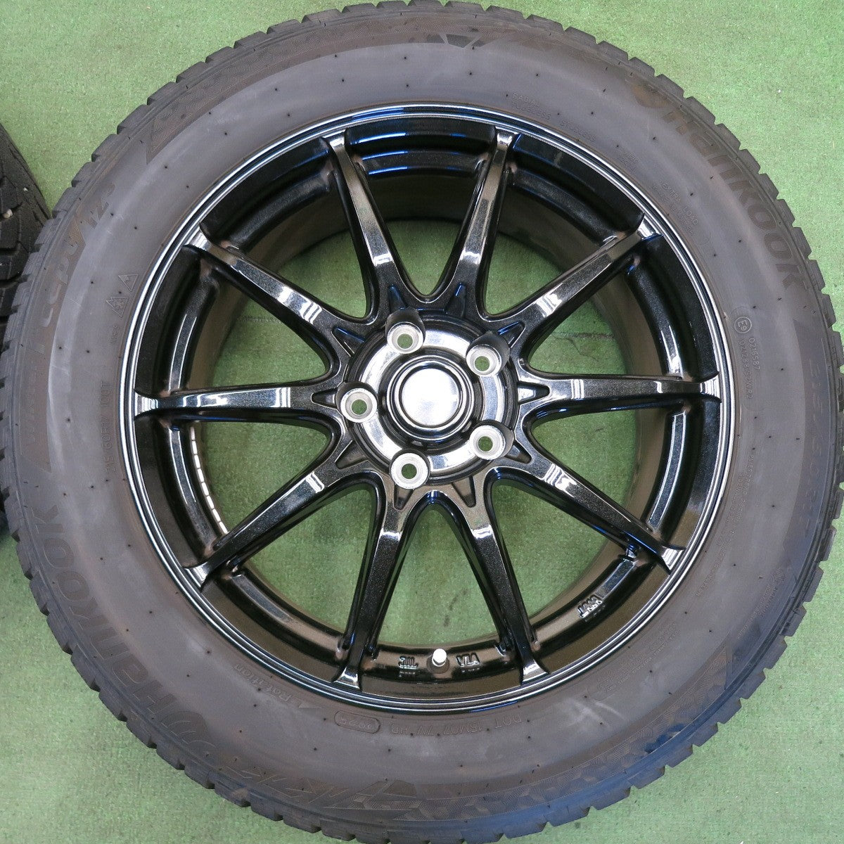 バリ溝！25年！キレイ！ほぼ10分★スタッドレス 215/60R17 ハンコック ウインター アイセプト IZ3 G-SPEED Gスピード 17インチ PCD114.3/5H★6053106HAス