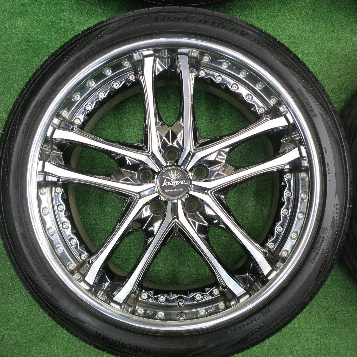 [送料無料] バリ溝！23年！キレイ！9.5分★kranze SCINTILL 245/40R20 ヨコハマ BluEarth-RV RV03 クレンツェ シンティル 20インチ PCD114.3/5H★4111809TNノ