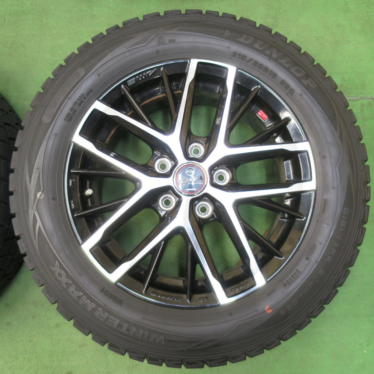 [送料無料] バリ溝！9分★スタッドレス 215/60R16 ダンロップ ウインターマックス WM01 SMACK ENKEI AME スマック エンケイ 16インチ PCD114.3/5H★5012910イス