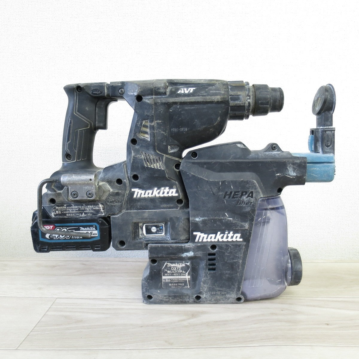 [送料無料] バッテリー2個付◇マキタ 28mm 充電式 ハンマドリル HR001 GDXVB 電動 工具 ハンマードリル 充電器 DC40RA makita◇