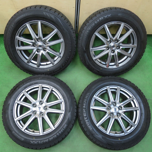 バリ溝！21年！キレイ！9.5分★スタッドレス 225/60R17 ダンロップ ウインターマックス WM02 SEIN ザイン 17インチ PCD114.3/5H★5011702イス