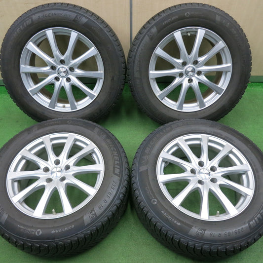 [送料無料] バリ溝！23年！9.5分★スタッドレス 235/65R18 ミシュラン X-ICE SNOW SUV ravrion RS01 ラブリオン 18インチ PCD114.3/5H★5020405NJス