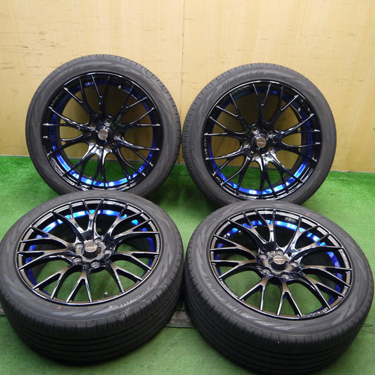 センサー付！バリ溝！23年！キレイ！9.5分★WedsSport SA-20R AMF 225/45R18 ヨコハマ BluEarth-RV RV03 18インチ ウェッズスポーツ PCD114.3/5H★5062702Hノ