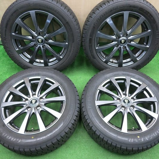 [送料無料] バリ溝！22年！キレイ！9.5分★スタッドレス 225/55R17 グッドイヤー アイスナビ7 MANARAY SPORT マナレイ 17インチ PCD114.3/5H★4112202NJス